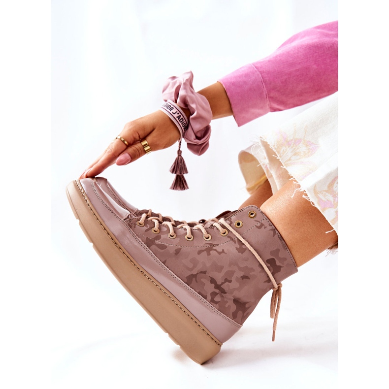Lewski Shoes Sportslædersko Lewski 3034 Beige Camo 2
