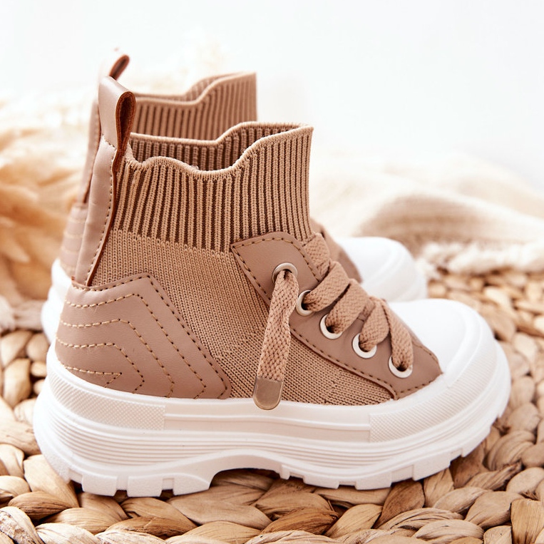 FR1 Beige Callobe sneakers til børn 2