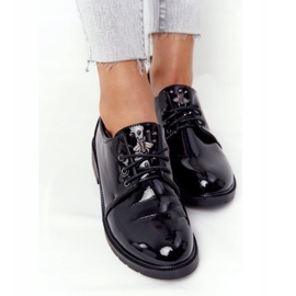 S.Barski Oxfords lakeret damesko S. Barski sort 2