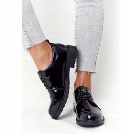 S.Barski Oxfords lakeret damesko S. Barski sort 3