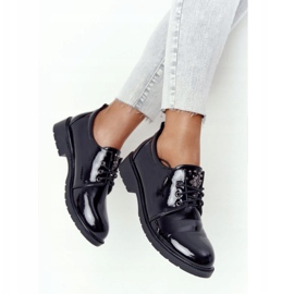 S.Barski Oxfords lakeret damesko S. Barski sort 4