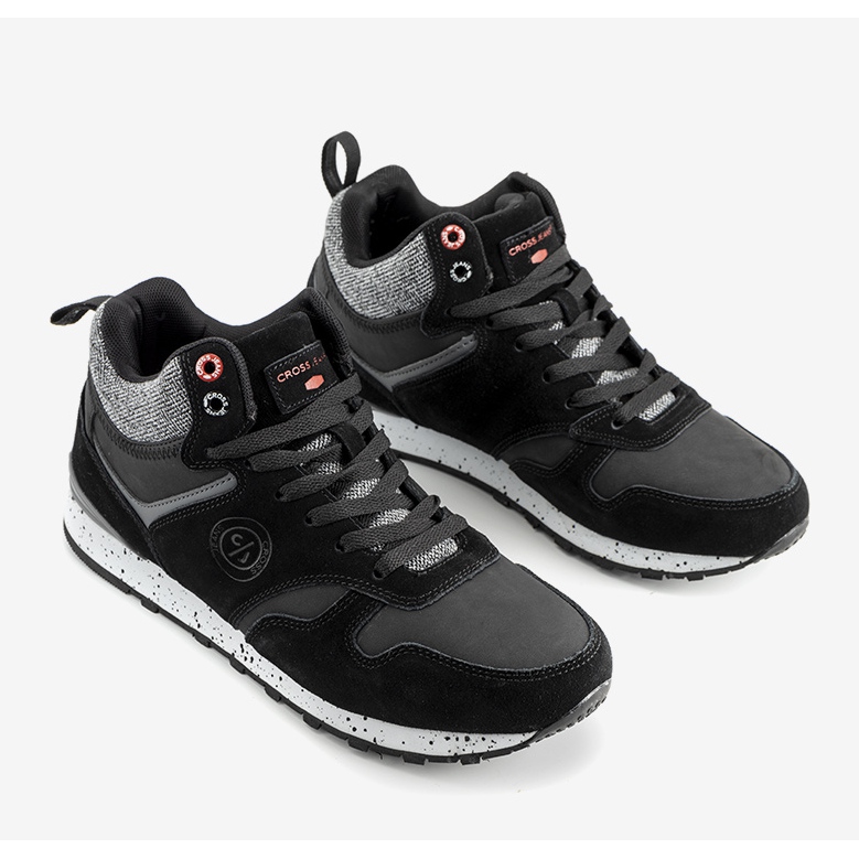 Mænds sorte sneakers Cross Jeans Merle grå 1