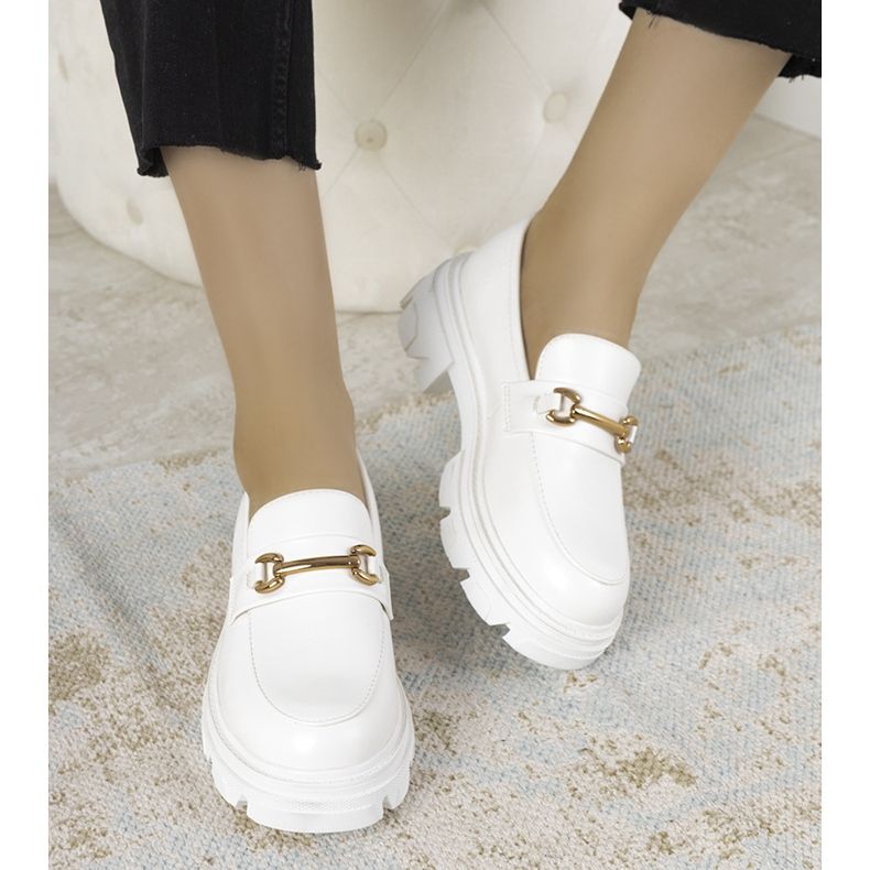 Hvide loafers på høje Anouk -såler 1