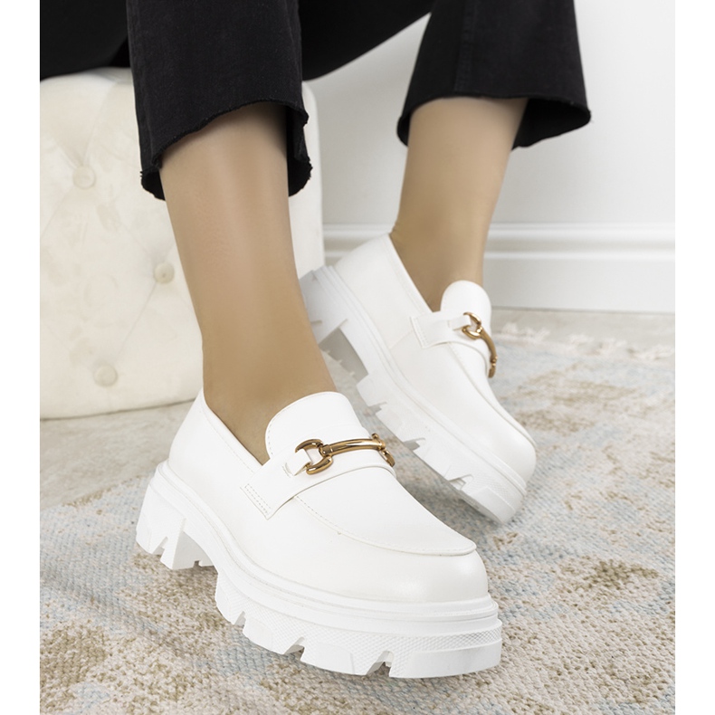 Hvide loafers på høje Anouk -såler 2