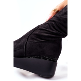 S.Barski Suede Wedge Støvler S. Barski Sort Celina 4