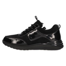 Læder sneakers Filippo DP3149 / 21 BK sort 1