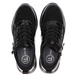 Læder sneakers Filippo DP3149 / 21 BK sort 3