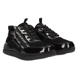 Læder sneakers Filippo DP3149 / 21 BK sort 5