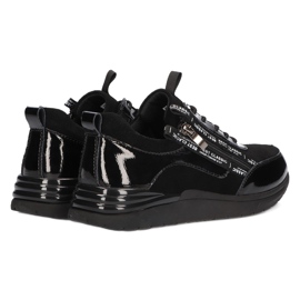 Læder sneakers Filippo DP3149 / 21 BK sort 4