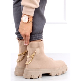 Strømper med kæde JX81P Khaki beige 2