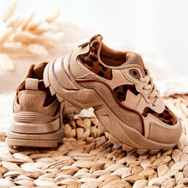 FR1 Sportssko til børn Sneakers Beige-Brown Nila brun 3