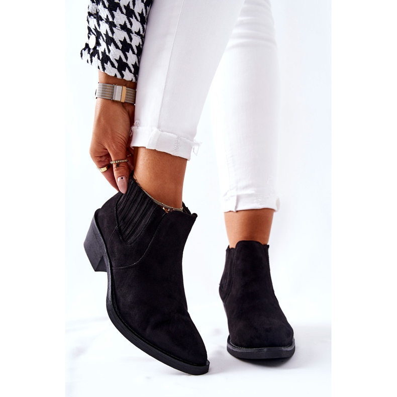 Sort ruskind Slip-on støvler Assanella 1