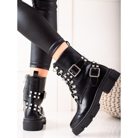 TRENDI Stilfulde arbejdere med rhinestones sort 1