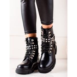 TRENDI Stilfulde arbejdere med rhinestones sort 2