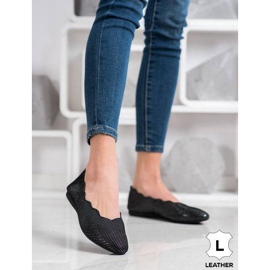 Filippo Elegante Læder Ballerinas sort 1