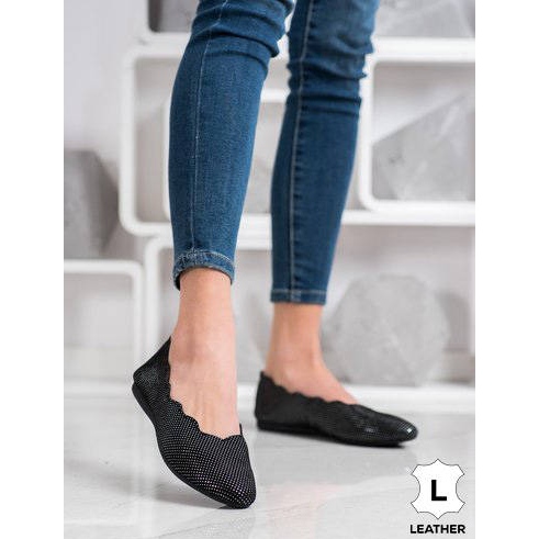 Filippo Elegante Læder Ballerinas sort 1