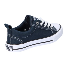 En marineblå bundet sneakers American Club LH21 1