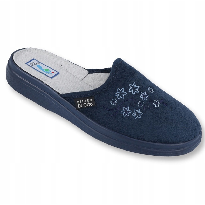 Dr.ORTO Befado hjemmesko til kvinder, flip-flops til diabetikere, 132d012, marineblå 1