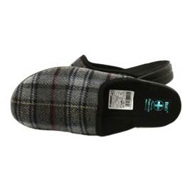 Herre hjemmesko Plaid Adanex 24162 sort grå 4