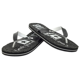 Big Star 174621 flip-flops herresko hvid sort 3