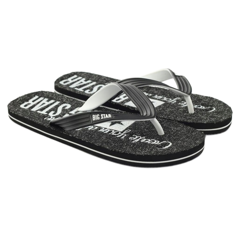 Big Star 174621 flip-flops herresko hvid sort 4