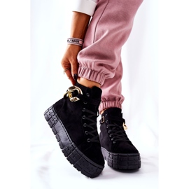 Høje sneakers på den sorte Evenia platform 2