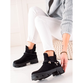 Goodin Slip-on støvler med dekorative striber sort 2