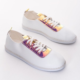 White Roses damesneakers hvid gylden 1