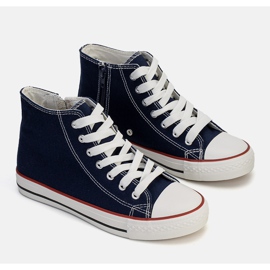 Mediana marineblå ankelsneakers 1