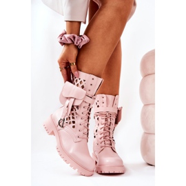 PS1 Gennembrudte støvler med nyre Pink Rock Star lyserød 4