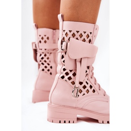 PS1 Gennembrudte støvler med nyre Pink Rock Star lyserød 1