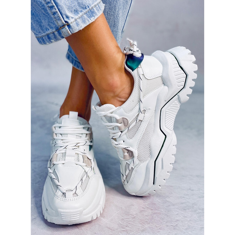 Berta White sneakers hvid grøn 1