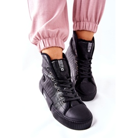 Kvinders sneakers Big Star II274155 Sort isoleret 5