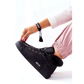 Kvinders sneakers Big Star II274155 Sort isoleret 2