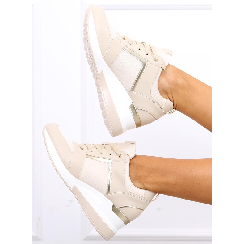 Wisto Apricot wedge sneakers beige 2