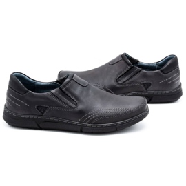 Polbut Herre slip-on sko J51 grå sort 3