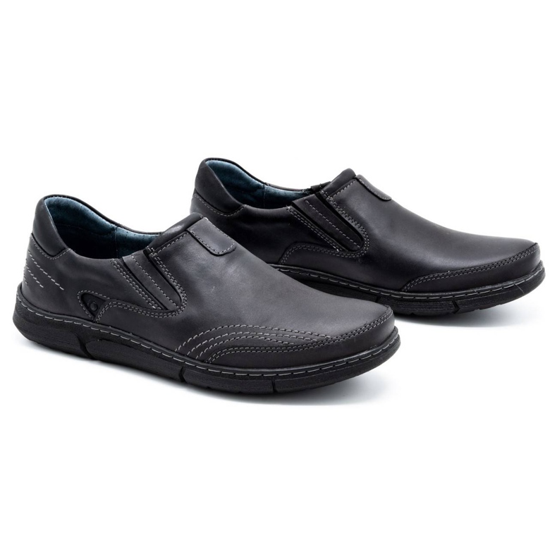 Polbut Herre slip-on sko J51 grå sort 2