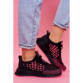 Kvinders sportssko Sneakers Big Star Black Fuchsia FF274964 sort lyserød 1