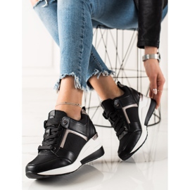 TRENDI Stilfulde sorte sneakers 2