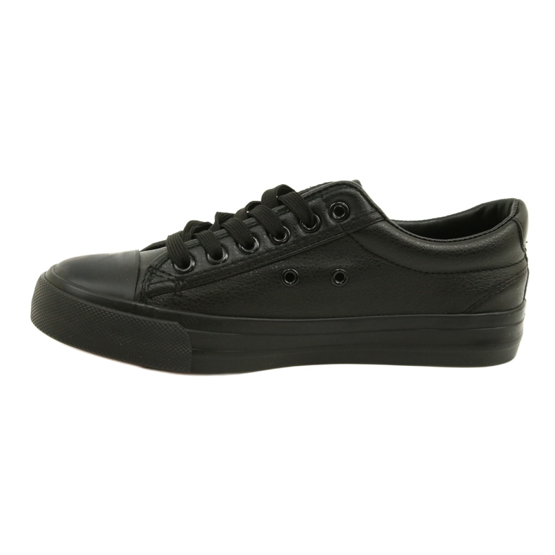 News Sorte sneakers til kvinder lavet af øko-læder 21SP02-1200 4