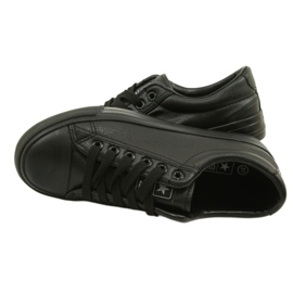 News Sorte sneakers til kvinder lavet af øko-læder 21SP02-1200 7