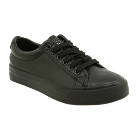 News Sorte sneakers til kvinder lavet af øko-læder 21SP02-1200 3