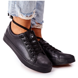 News Sorte sneakers til kvinder lavet af øko-læder 21SP02-1200 2