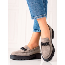 LA.FI grå ruskind loafers sort 1