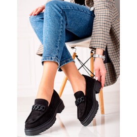 LA.FI Loafers i sort ruskind 1