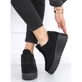 Valens Black wedge sneakers sort 1