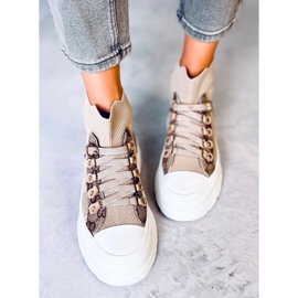 Reta Khaki ankelsok sneakers beige brun 1