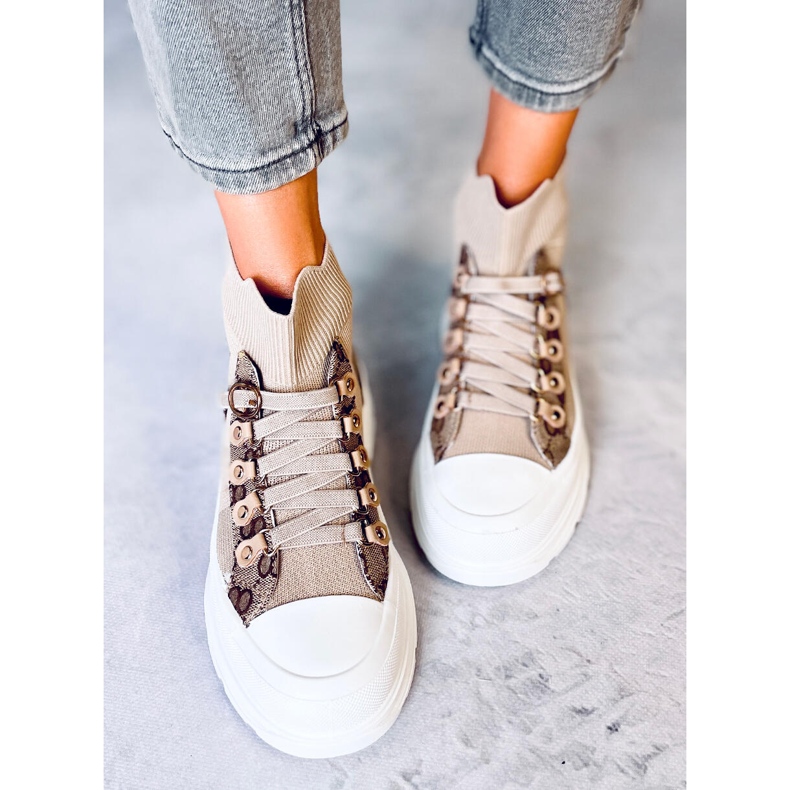 Reta Khaki ankelsok sneakers beige brun 1