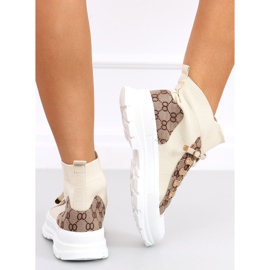 Reta Beige ankelsok sneakers brun 1