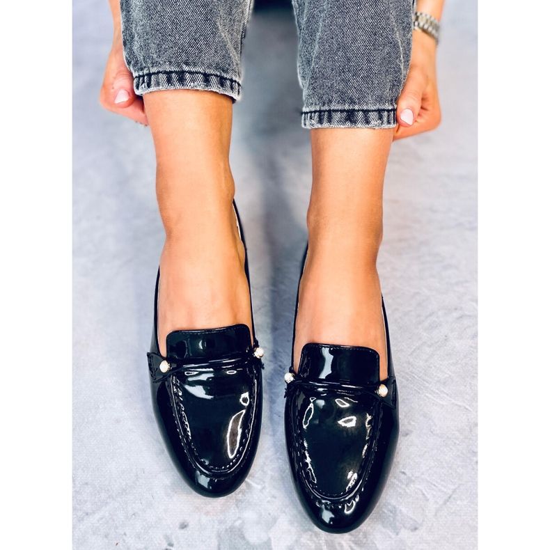 Berto Sort lakerede loafers 1